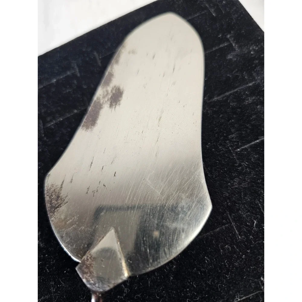 Vintage 1950s Pie Scoop Silver 925 Sterling Engraved‎ Beaded Handle